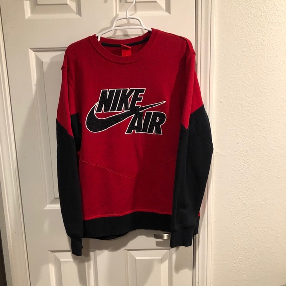 nike air red sweater